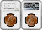 1 penny Great Britain 1 penny 1826, NGC MS64+ BN, King George IV (1820 - 1830) -