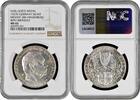 Medal Weimar Republic Karl Goetz Medal 1927 D, NGC MS65, Hindenburg 80th Birthday -