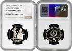 5 mark Germany - GDR 5 mark 1985, NGC PF68 UC, Death of Friederike Caroline Neuber -