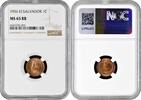 1 Centavo El Salvador 1 Centavo 1956, NGC MS65 RB, Republic (1919 - 2001) Top Pop 2/0 -
