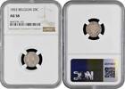 20 centimes Belgium 20 centimes 1853, NGC AU58, King Leopold I (1832 - 1865) silver coin -