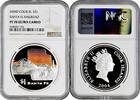 1 dollar Cook Islands 1 dollar 2004, NGC PF70 UC, Rail Journeys of the World - Santa Fe -
