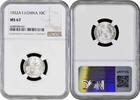 10 cents Indochina 10 cents 1922 A, NGC MS67, French Indochina (1885 - 1954) silver -