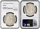 1 sol Peru 1 sol 1885 RD/BF, NGC MS63, Republic of Peru (1863 - 1917) Top Pop 1/0 -