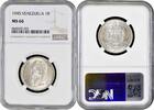 1 bolivar Venezuela 1 bolivar 1945, NGC MS66, United States (1879 - 1952) Top Pop 2/0 -