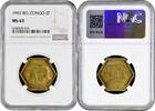2 francs Belgian Congo 2 francs 1943, NGC MS63, Belgian colony (1909 - 1949) -