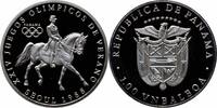1 balboa Panama 1 balboa 1988, PROOF, XXIV summer Olympic Games - Equestrian silver -