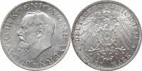 3 mark Bavaria 3 mark 1914, UNC, King Ludwig III (1913 - 1918) silver coin -
