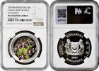 5 dollars Singapore 5 dollars 2007, NGC PF69 UC, Orchids - Vanda Mini Palmer silver coin -