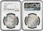 5 mark Saxony 5 mark 1908 E, NGC MS63, King Friedrich August III (1904 - 1918) -