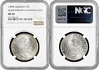 3 mark Schwarzburg-Sondershausen 3 mark 1909, NGC MS63, Death of Charles Gonthier -