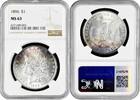 1 dollar USA 1 dollar 1896, NGC MS63, Morgan Dollar silver coin -