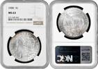1 Dollar USA 1 Dollar 1900, NGC MS63, Morgan Dollar silver coin -