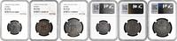 3 soldi Gorizia 1, 2, 3 soldi 1733-34 (1977), NGC MS70 BN RESTRIKE, County (1733-1802) -