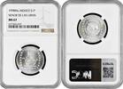 1 peso Mexico 1 peso 1998, NGC MS67, Olmec - Senor De Las Limas silver coin -