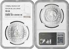 5 pesos Mexico 5 pesos 1998, NGC MS68, Olmec - Senor De Las Limas silver coin -