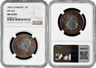 10 centimes Cambodia 10 centimes 1860, NGC MS66 BN, King Norodom (1860 - 1904) Top Pop 1/0 -