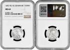 16 skilling Denmark 16 skilling R.M. 1857 FK-VS, NGC MS64, King Frederick VII (1848-1863) -
