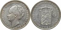 1 gulden Netherlands 1 gulden 1929, UNC, Queen Wilhelmina (1890 - 1948) silver coin -