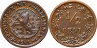 1/2 cent Netherlands 1/2 cent 1901, AU, Queen Wilhelmina (1890 - 1948) -
