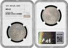 200 reis Brazil 200 reis 1871, NGC MS63, Emperor Pedro II (1831 - 1889) -