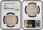 1 peso Uruguay 1 peso 1895, NGC MS63, Peso (1862 - 1974) silver coin -