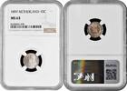10 cents Netherlands 10 cents 1897, NGC MS63, Queen Wilhelmina (1890 - 1948) -