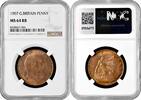 1 penny Great Britain 1 penny 1907, NGC MS64 RB, King Edward VII (1902 - 1910) -