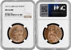 1 penny Great Britain 1 penny 1917, NGC MS64 RB, King George V (1910 - 1936) -