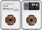 10 mils Palestine 10 mils 1943, NGC MS64 BN, British Mandate (1927 - 1948) -