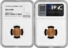 1/2 cent Netherlands East Indies 1/2 cent 1914, NGC MS64 RD, Netherlands Colony -