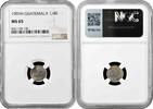 1/4 real Guatemala 1/4 real 1901 H, NGC MS65, Real (1838 - 1912) Cu-Ni coin -