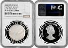 5 dollars Pitcairn 5 dollars 2002, NGC PF69 UC, Save the Whales: Humpback Whale Top Pop -