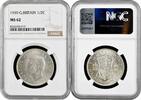 1/2 crown Great Britain 1/2 crown 1939, NGC MS62, King George VI (1937 - 1952) silver -