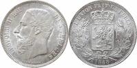 5 francs Belgium 5 francs 1868 Pos A, UNC, King Leopold II (1865 - 1909) Small Head -