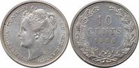 10 cents Netherlands 10 cents 1906, UNC, Queen Wilhelmina (1890 - 1948) silver coin -