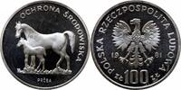 100 zlotych Poland 100 zlotych 1981, PROOF PROBA, Environmental Protection - Horse silver -