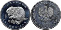 100 zlotych Poland 100 zlotych 1978, PROOF PROBA, Environment Protection - Beaver silver -