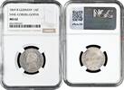 1/6 thaler Saxe-Coburg-Gotha 1/6 thaler 1869 B, NGC MS62, 25th Reign of Duke Ernst II -