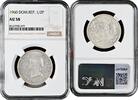 1/2 peso Dominican Republic 1/2 peso 1960, NGC AU58, Dominican Republic (1937 - 2020) -