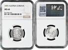 1 corona Austria 1 corona 1893, NGC MS64, Emperor Franz Joseph I (1848 - 1916) -