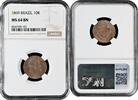 10 reis Brazil 10 reis 1869, NGC MS64 BN, Emperor Pedro II (1831 - 1889) -