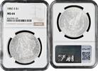 1 Dollar USA 1 Dollar 1882 S, NGC MS64, Morgan Dollar silver coin -
