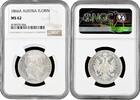 1 florin Austria 1 florin 1866 A, NGC MS62, Emperor Franz Joseph I (1848 - 1916) -