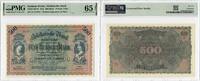 500 Mark German States 500 Mark 1922, PMG 65 EPQ, Sachsische Bank Pick# S954b -