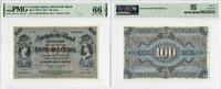 100 Mark Germany States 100 Mark 1911, PMG 66 EPQ, Sachsische Bank Pick# S952b -
