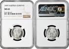 1 corona Austria 1 corona 1899, NGC MS65, Emperor Franz Joseph I (1848 - 1916) -