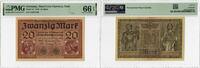 20 Mark Germany 20 Mark 1918, PMG 66 EPQ, State Loan Currency Note Pick# 57 -