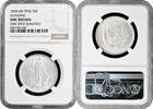 50 centimos Peru 50 centimos 1858, NGC UNC Det., República del Perú (1825 - 1862) -