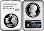 750 pesos Colombia 750 pesos 1978, NGC PF69 UC, Conservation - Hummingbird silver coin -